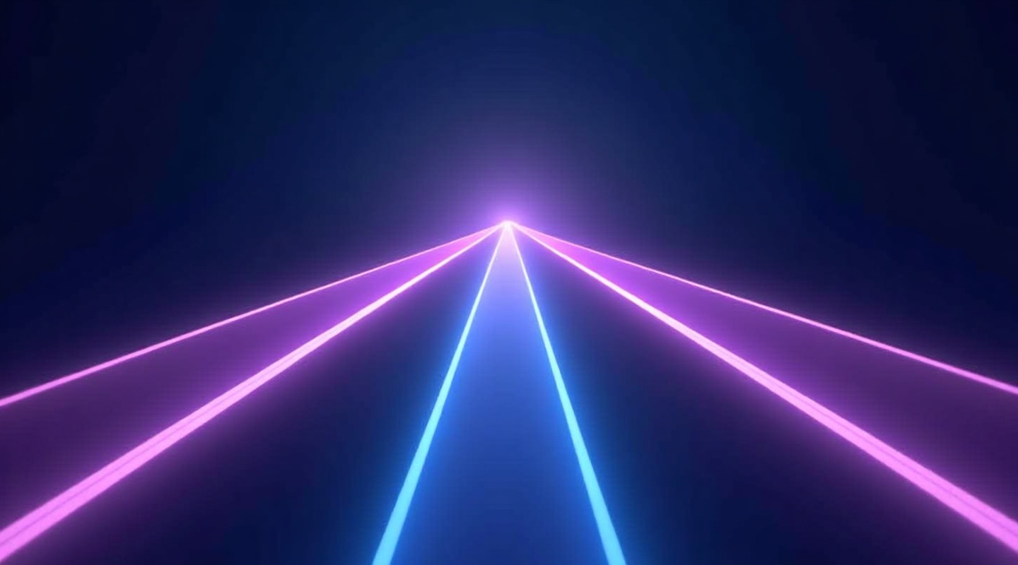 Three glowing pathways converging on one destination