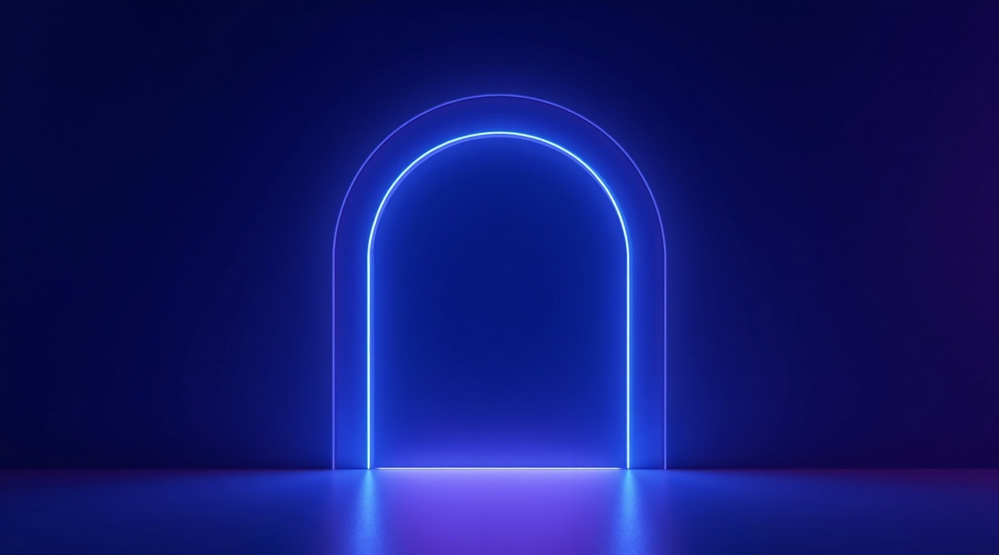 A website homepage door greeting arriving AI assistant visitors